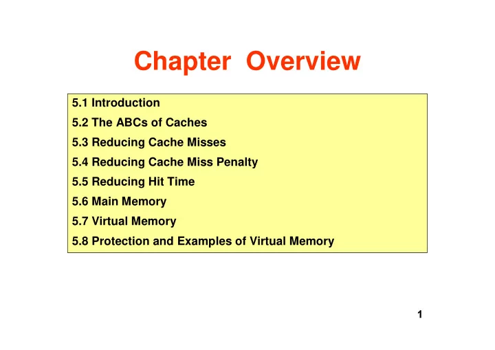 chapter overview