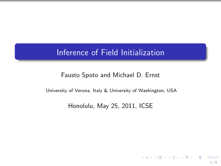 inference of field initialization