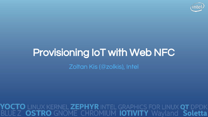 provisioning iot with web nfc