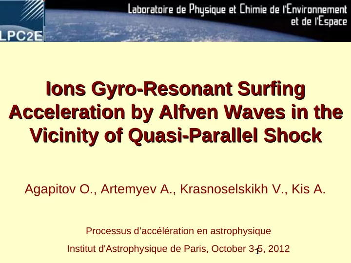 ions gyro resonant surfing ions gyro resonant surfing