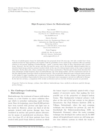 1. The Challenges Confronting  the tumor target is uniformly painted with a large  Hadrontherapy