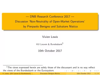 DNB Research Conference 2017   Discussion Non-Neutrality of Open-Market Operations  by