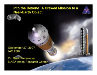 Into the Beyond: A Crewed Mission to a  Near-Earth Object  CONSTELLATION  CONSTELLATION  September