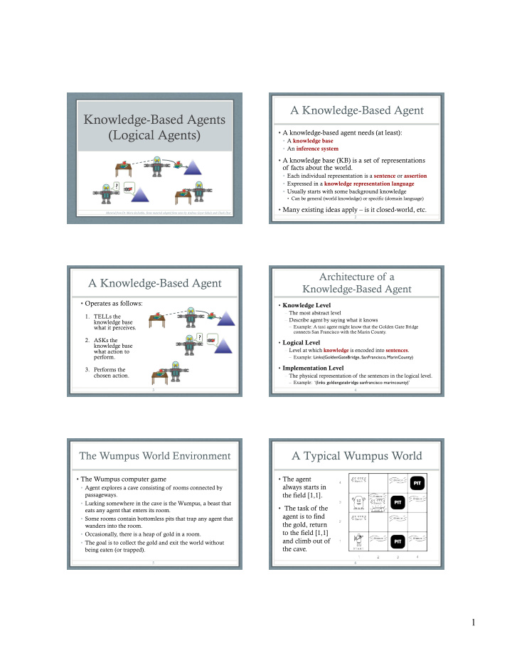 knowledge based agents logical agents