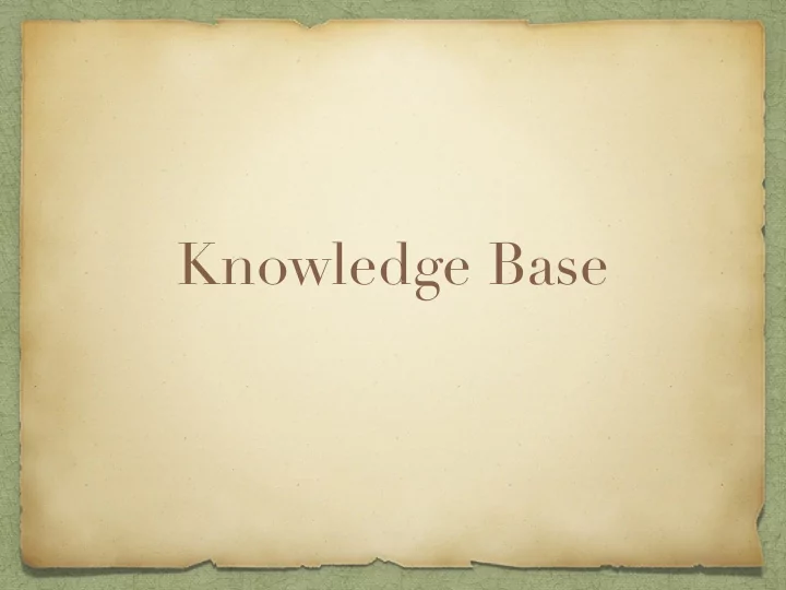 knowledge base robot in a room