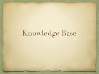 Knowledge Base  Robot in a room  I can recognize everything  in the room (proudly)  Bring me a