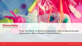From Tap Water to Marine Organisms: a Micro-Spectroscopic  Approach to Micro-Plastic