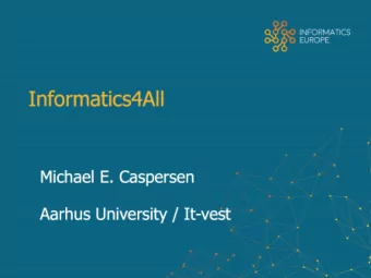 WG on Informatics Education: CECE  Members of the Committee on European Computing Education