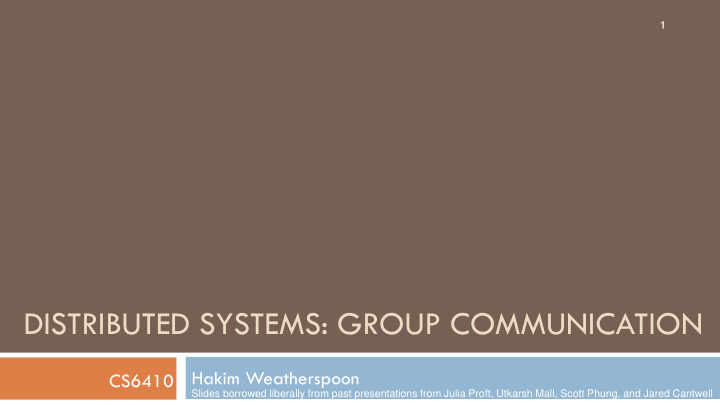 distributed systems group communication