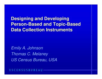 Designing and Developing  Person-Based and Topic-Based  Person-Based and Topic-Based  Data