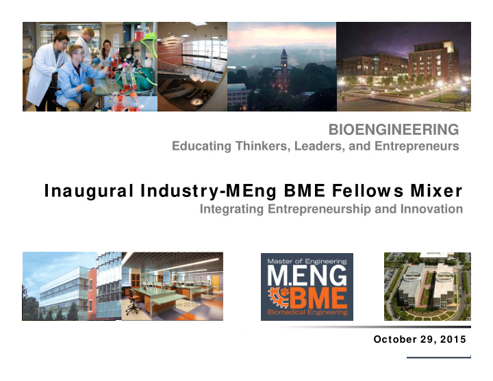 inaugural industry meng bme fellow s mixer