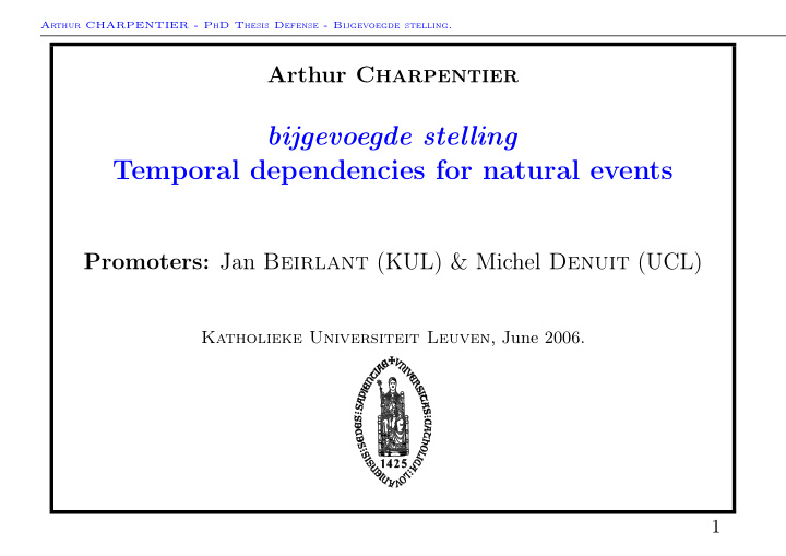 bijgevoegde stelling temporal dependencies for natural