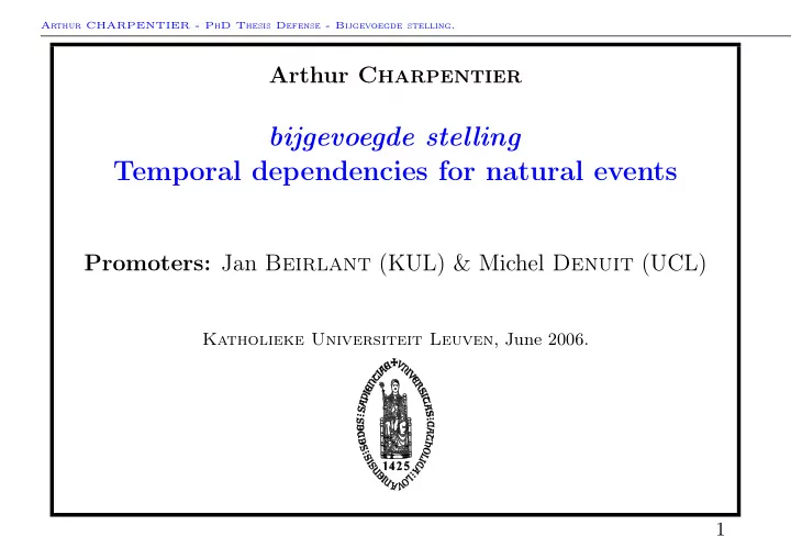 bijgevoegde stelling temporal dependencies for natural