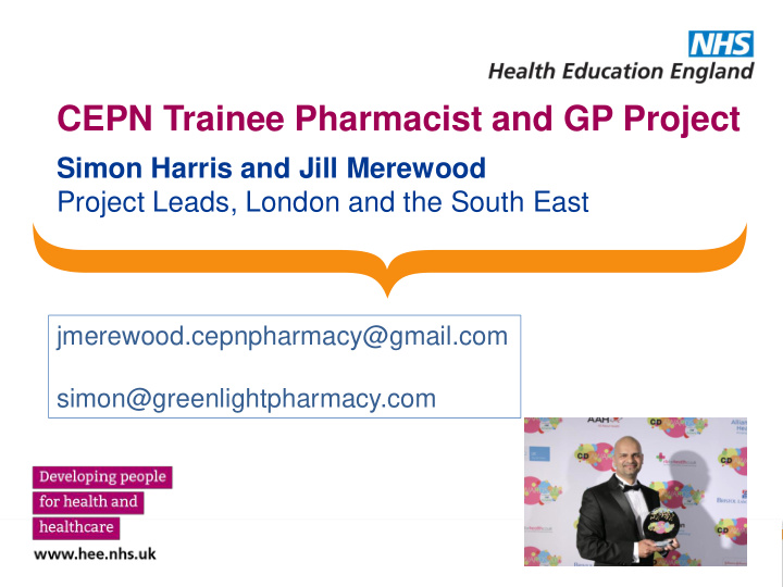 cepn trainee pharmacist and gp project