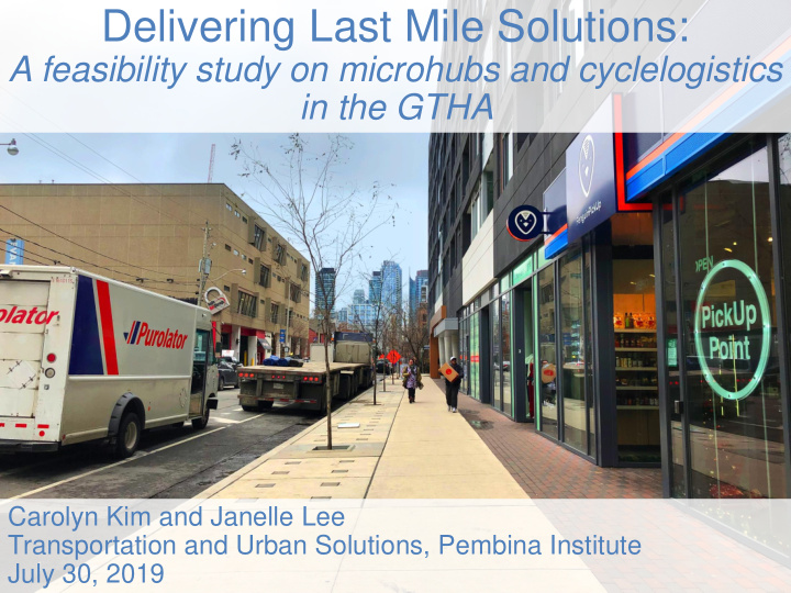 delivering last mile solutions