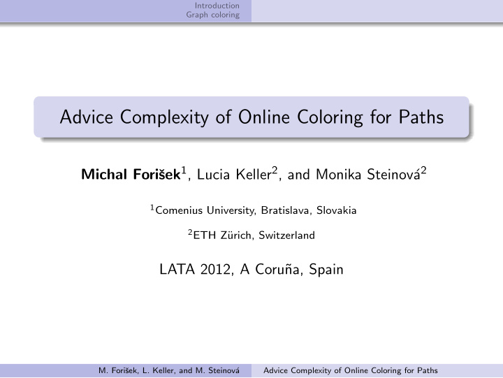 advice complexity of online coloring for paths