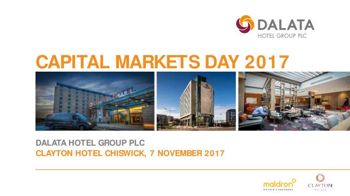 capital markets day 2017