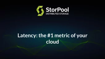 Latency: the #1 metric of your  cloud  Boyan Krosnov  Chief of Product  Cloud architect