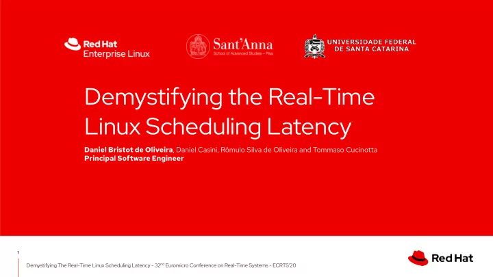 demystifying the real time linux scheduling latency