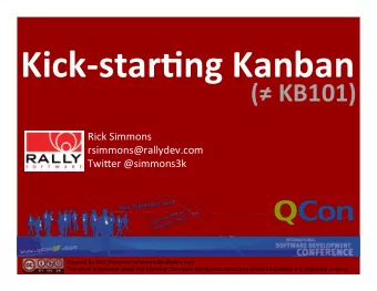 Kick-star*ng  Kanban    (  KB101)    Rick  Simmons