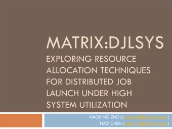 Contents  Introduction  ZHT Enhancement for SLURM++  Compare and Swap  Resource