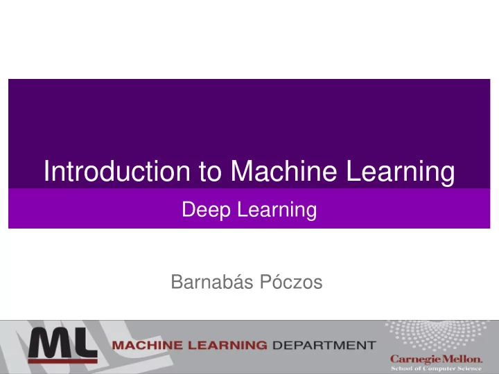introduction to machine learning