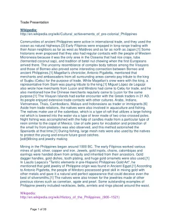 Trade Presentation  Wikipedia: