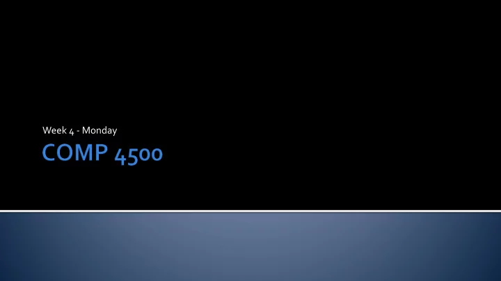 week 4 monday what did we talk about last time queues and