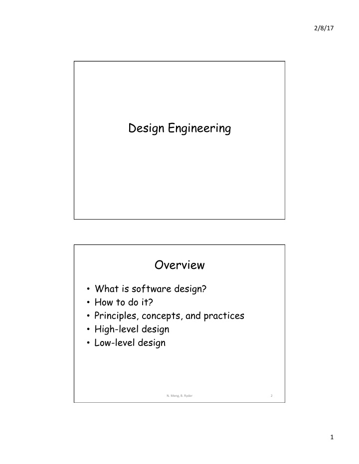 design engineering overview