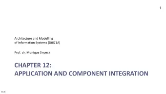 CHAPTER 12:  APPLICATION AND COMPONENT INTEGRATION  11:35  2  Application integration  What if