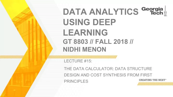 data analytics using deep learning