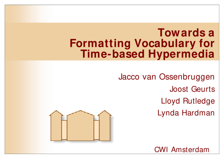 towards a formatting vocabulary for time based hypermedia