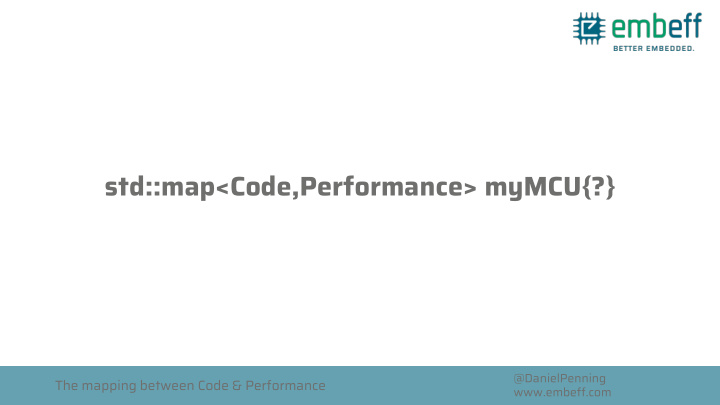 std map code performance mymcu