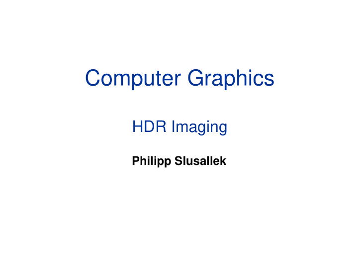 computer graphics