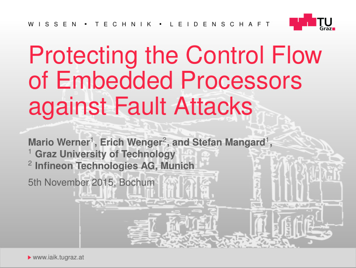 protecting the control flow of embedded processors