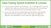 sales closing system evolution lessons