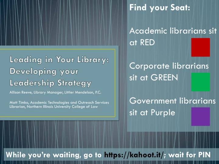 find your seat