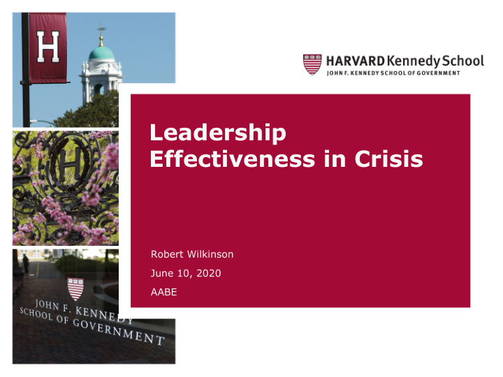 leadership effectiveness in crisis