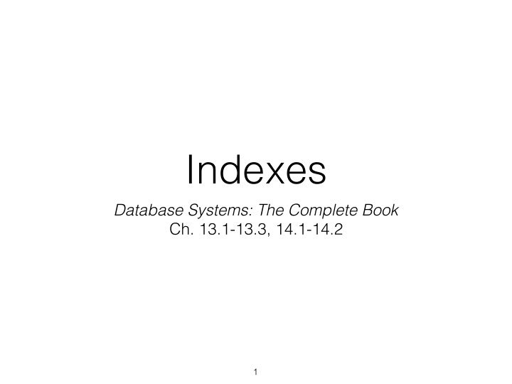 indexes