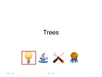 Trees  5 May 2016  OSU CSE  1 A New Math Type: tree   A ubiquitous concept in computing is that