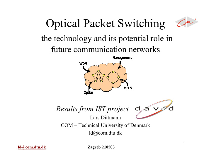 optical packet switching
