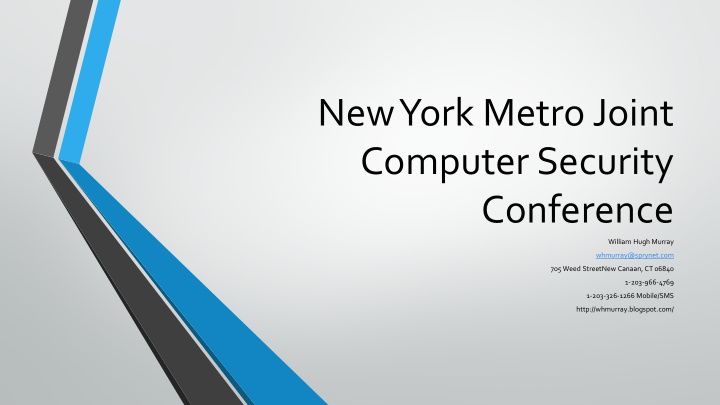 new york metro joint computer security conference
