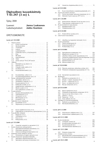 Digitaalinen kuvank  asittely  10.  Fourier-muunnoksen perusteet . . . . . . . . . . . . . . . .