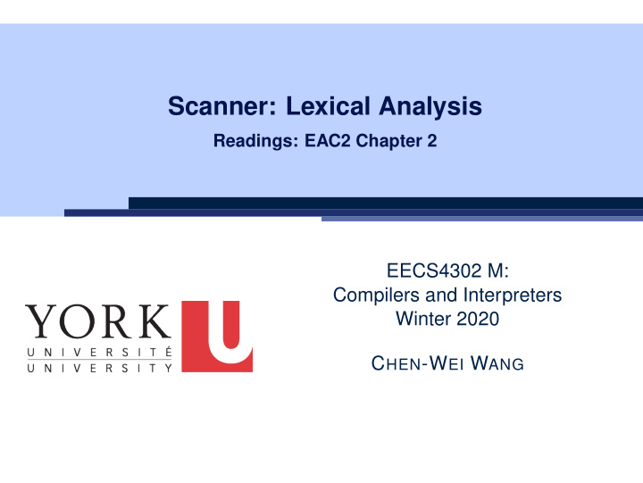 scanner lexical analysis