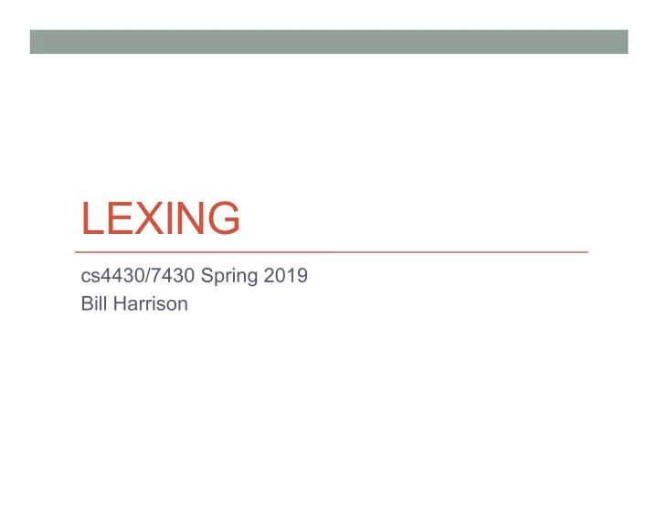 lexing