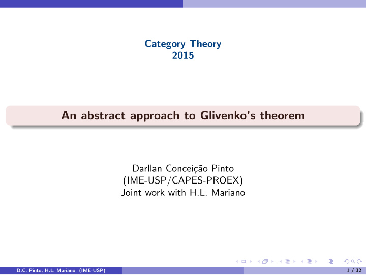 an abstract approach to glivenko s theorem
