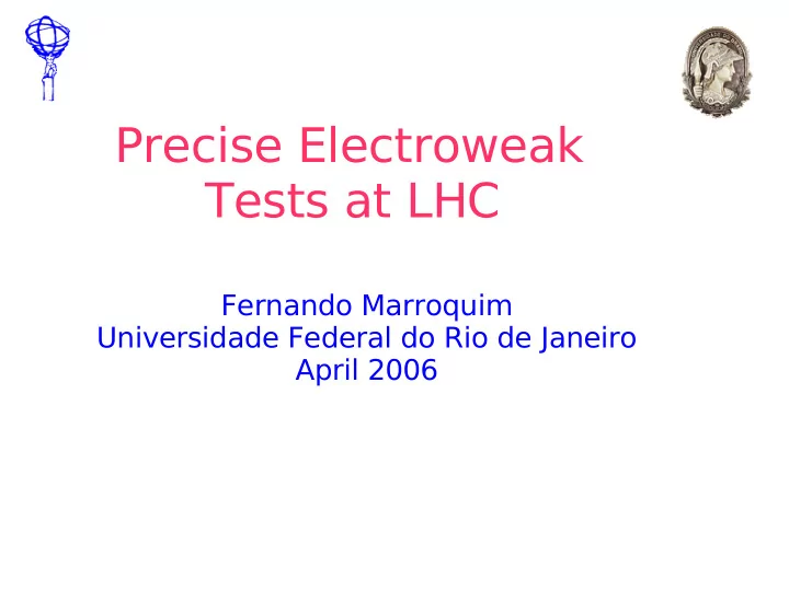 precise electroweak