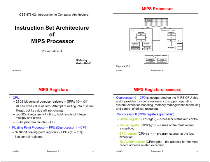 instruction set architecture