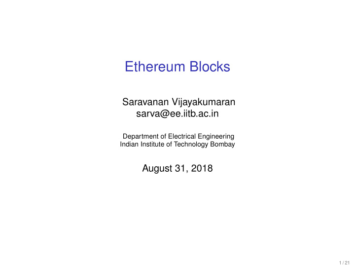 ethereum blocks