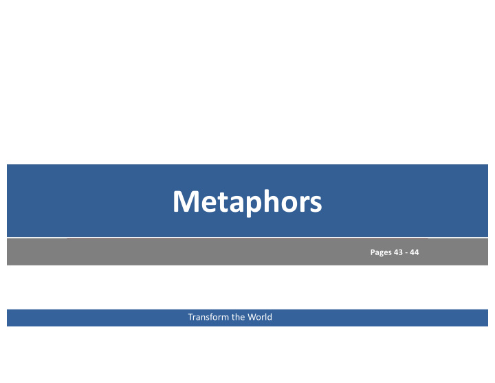 metaphors